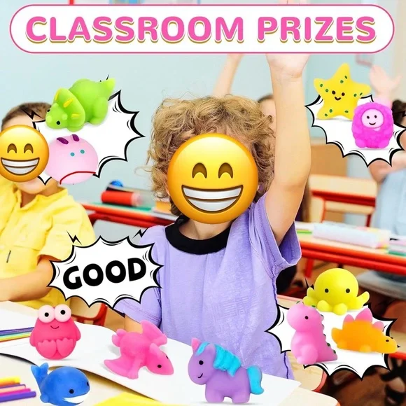 OCTERIC 150-Pack Mochi Squishy Toys – Kawaii Stress Relief Squishies for Kids - Picture 7 of 9